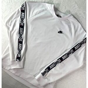 Nike Sportswear Swoosh Just Do It Script Size L Crewneck‎ Sweatshirt CJ4793-100